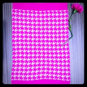 🎀✏️ Pink Checked Pencil Skirt